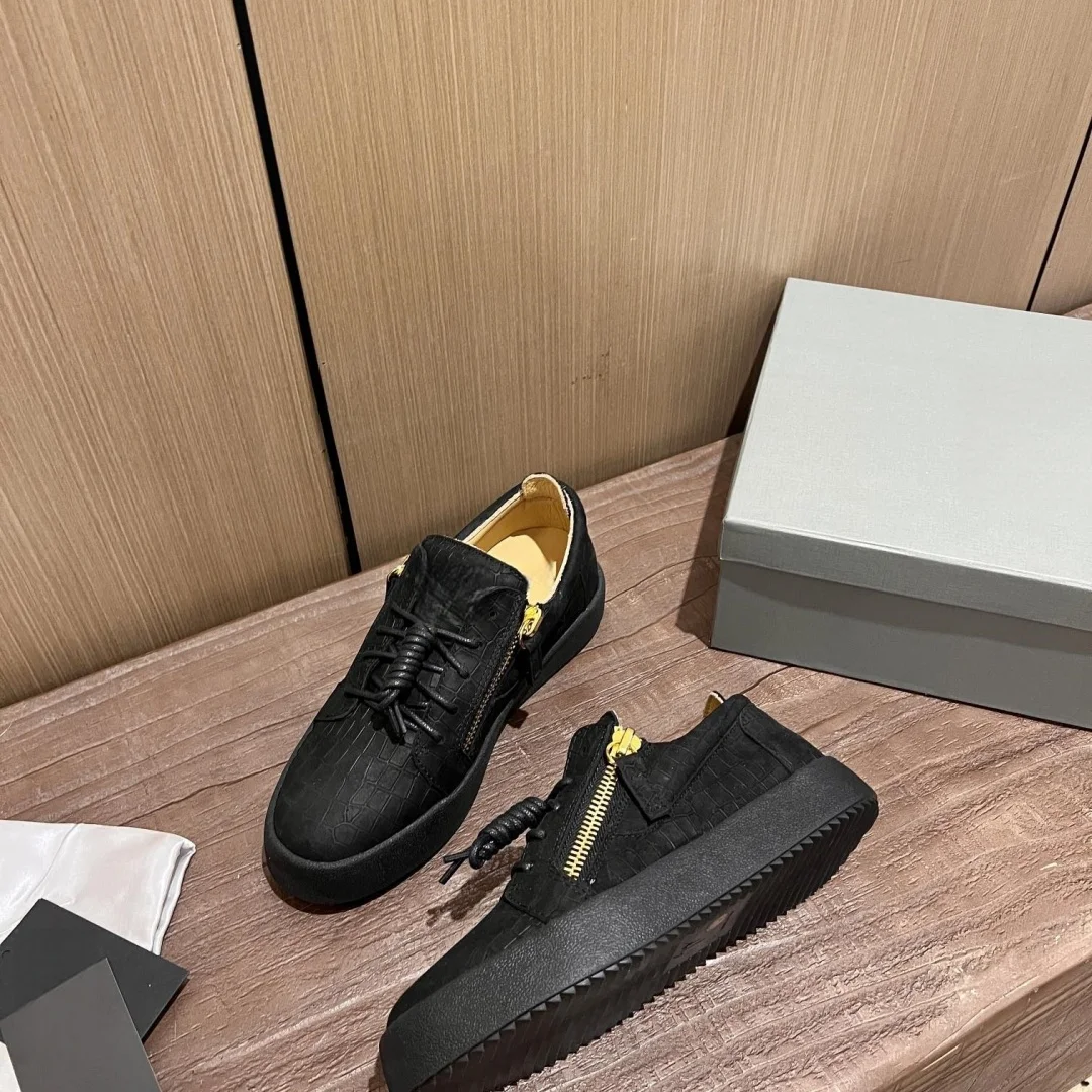 

Top Quality Casual Sneakers for Men Brand Designer Women Tennis shoes Luxury Genuine Leather GZ Loafers Sports shoes 35-48 G0064