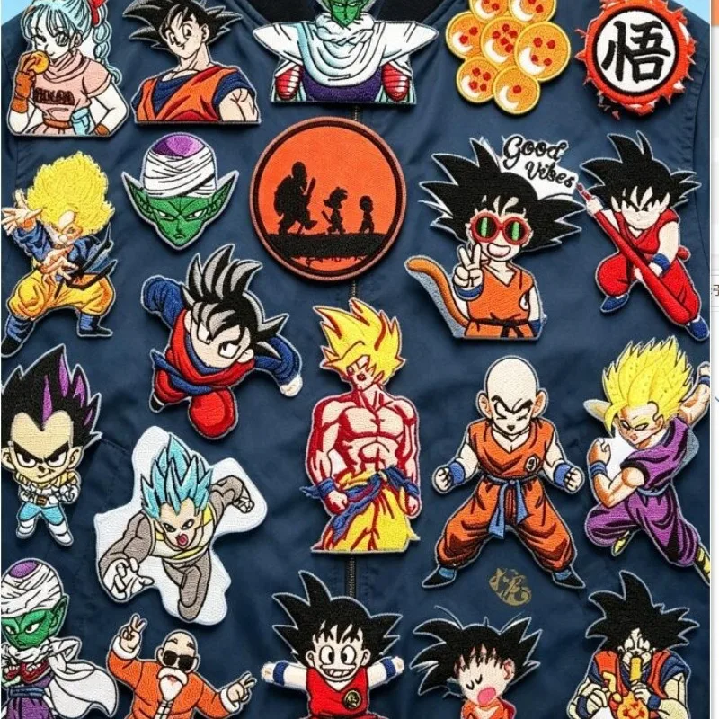 

Dragon Ball 21pcs Son Goku Embroidery Patches Anime DIY Applique Sewing Decorative Badges on Clothes Stickers Patch Prop Gift