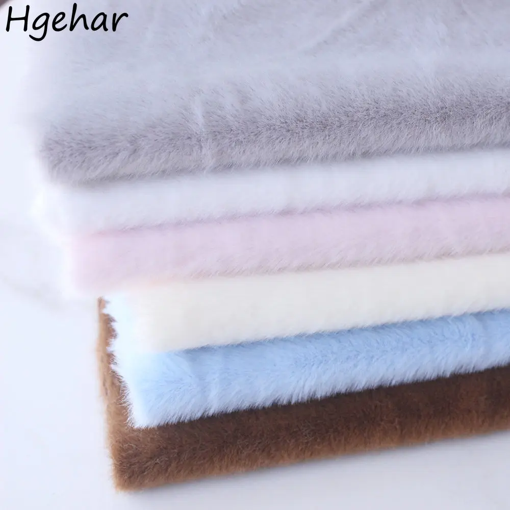 Faux-fur Fabric for DIY Apparel Sewing Handmade Toy Materials Winter Plush Clothing Fabrics Needlework Accessories Tecido Stoff