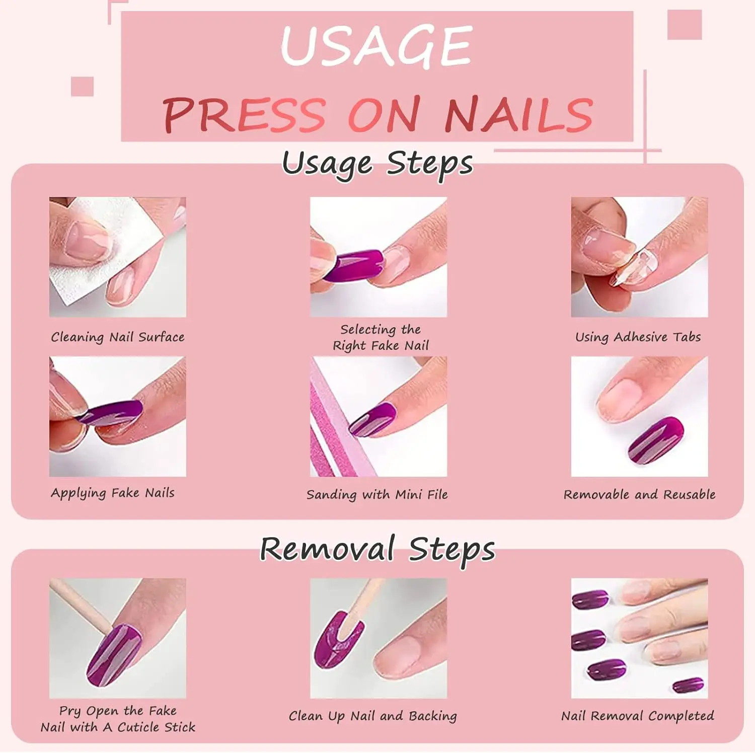 Short  Almond French Tip Nude White Press on Nails Designs Glossy Removable  Set with Glue Stickers  Acrylic Full Cover Stick