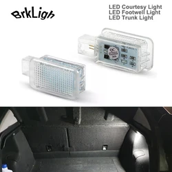2x For Land Rover Range Rover Splot L494 L405 Defender L663 LED Welcome Door Courtesy Lights Footwell Luggage Trunk Lamps Canbus