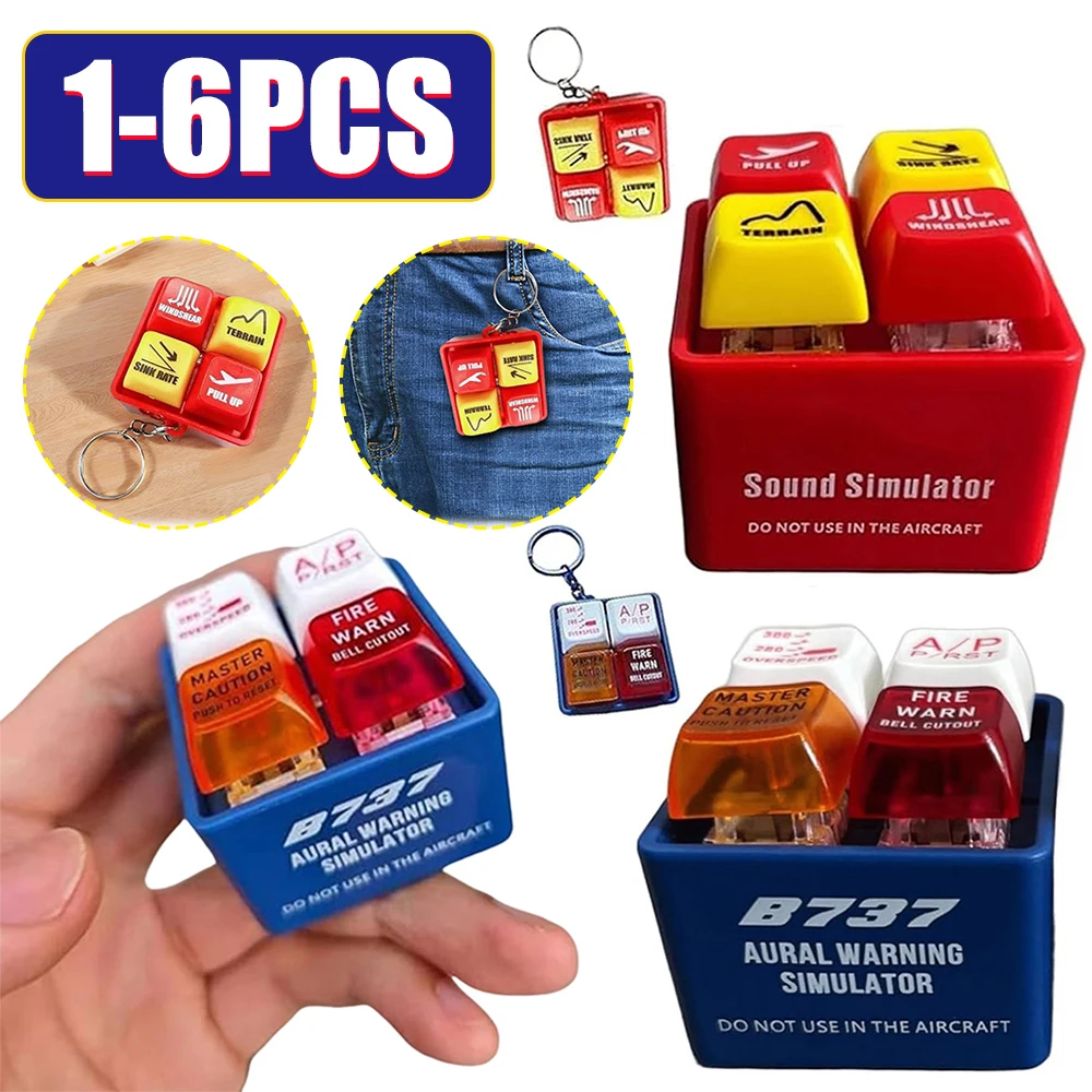 

Симулятор аварийного оповещения для самолета, брелок, кнопка звуковой сигнализации, миниатюрная игрушечная сумка, подвеска, аксессуары для украшения дома и интерьера
