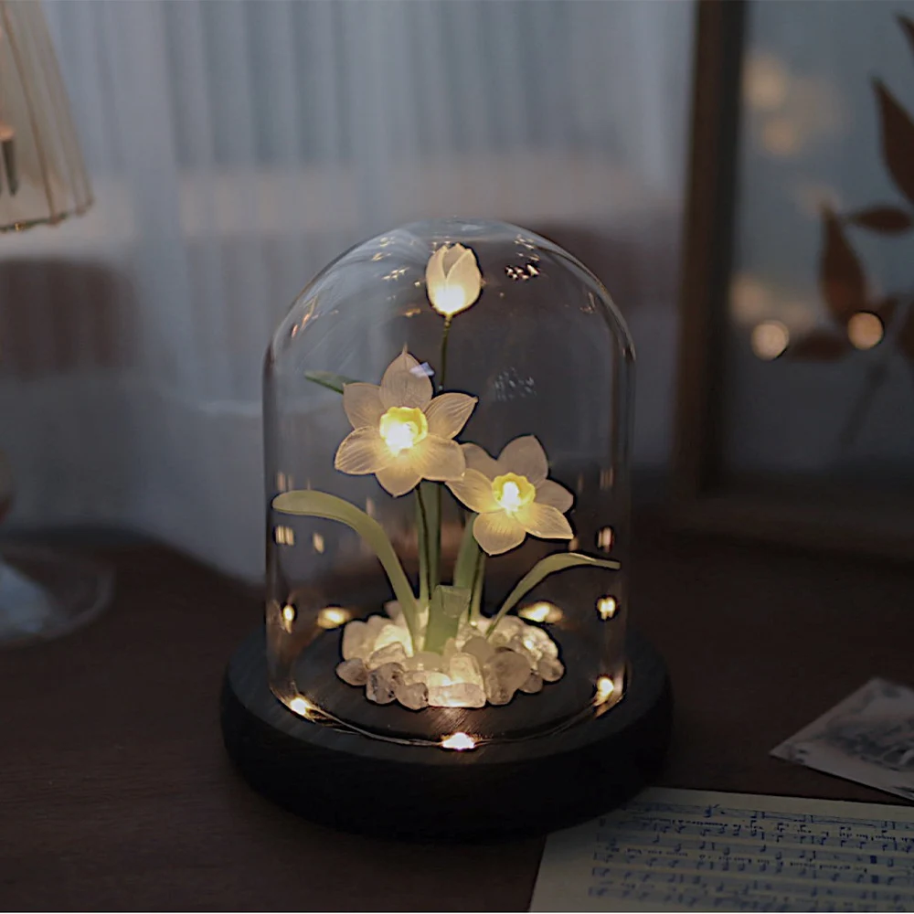 Daffodil Nightlight Handmade DIY Material Package Home Decor Bedroom Cute Night Lamp Birthday Gift Valentine's Day Friend Family