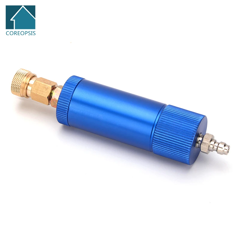 Hand Pump Filter with M10x1 Thread Quick Disconnects PCP Air Compressor Blue Water-Oil Separator Filtering Cotton Element 40Mpa