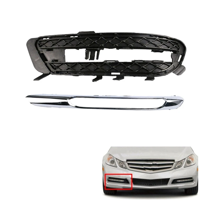 2128851723 2128851823 2128851774 2128851874 Fog Lamp Grille Cover + Decorative Strip Car For Mercedes-Benz E-Class W212