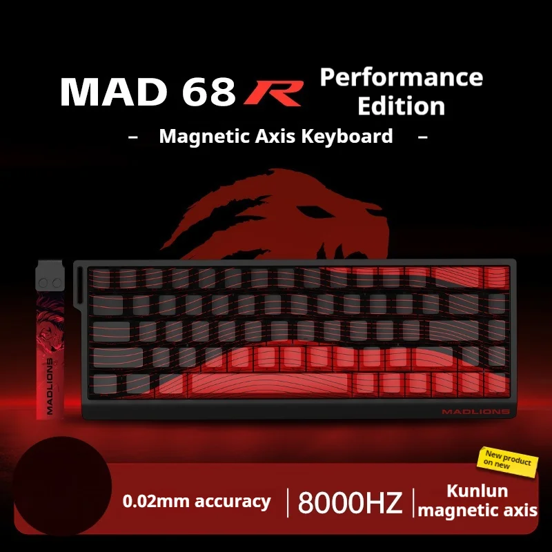 Madlions MAD 60 HE MAD 68 PRO Gaming Magnetic Axis Switch Wired Keyboard RT 8k RGB Low Delay Hot Swap Gaming Keyboard Gifts