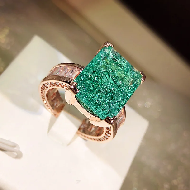 Bague de couple Paraiba en or 18 carats pour femme, argent S925, émeraude, plein de diamants, cadeau de fiançailles, bijoux, nouvelle mode, 2022