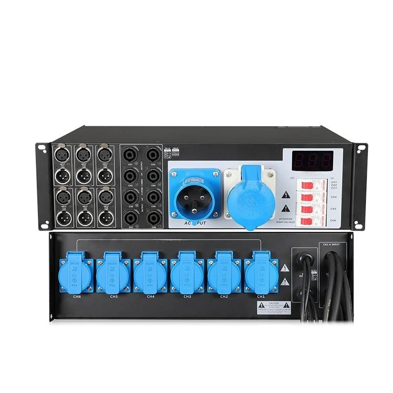 Power Amplifier Distribution Box Audio Signal Manager Stage Power Through Box Line Array Hub Filter X-651