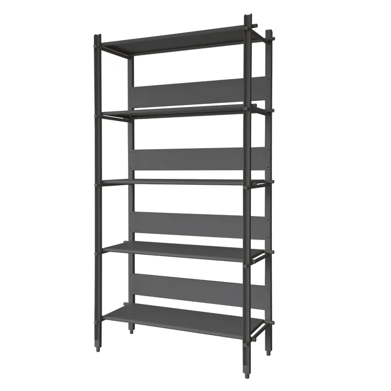 

Современная простая книжная полка из кованого железа, металлическая полка для хранения в индустриальном стиле, напольная полка для гостиной