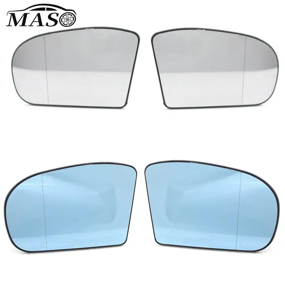 2PCS Side Rearview Heated Mirror Glass Wide Angle 2038100121 2038101021 for M-ercedes Benz W203 W211 2003-2006