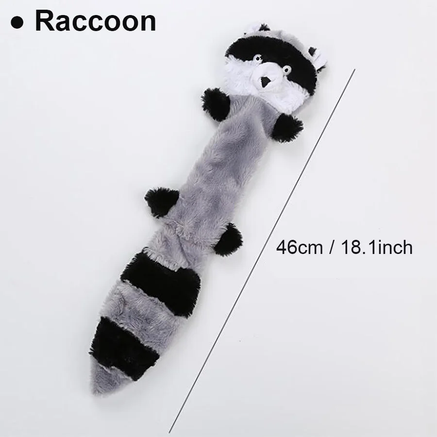 1/3 Pcs, Fox Raccoon & Squirrel - Unfilled Squeaky Dog Toys, Chew Toys for Small to Medium Breeds Soft Plush Toys Puppy Toys