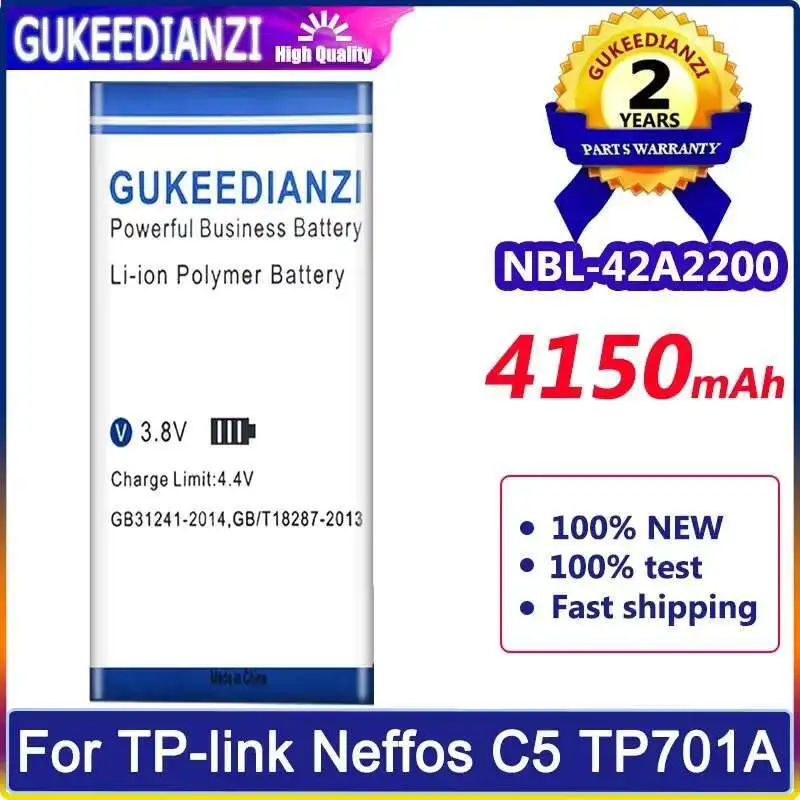 

4150Mah Nbl-42A2200 For TP-Link Neffos C5 TP701A B C E Mobile Phone Battery Reliable Replacement