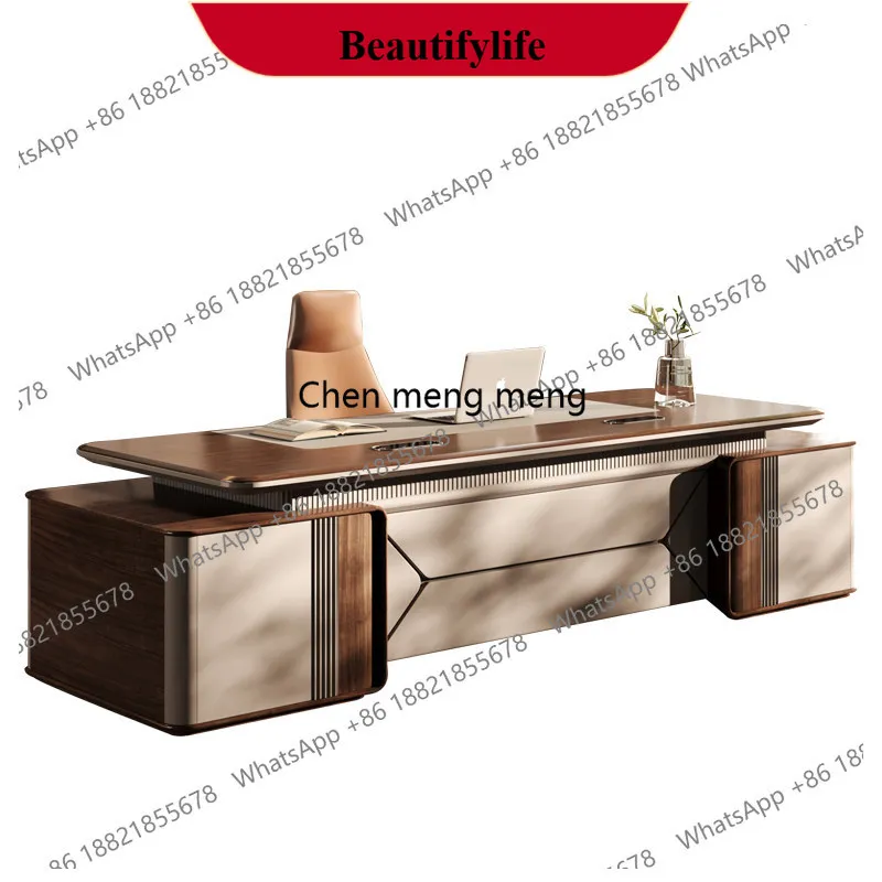d178 High-end chairperson's leadership office, large class desk, computer desk, office table and chair combination