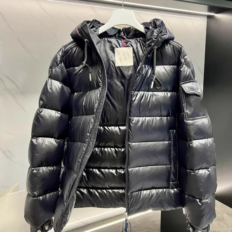 Moncl * R Winter Herren weiße Gänse Daunen jacke warm mit Kapuze schlank Fit Puffer jacke Mantel männlich lässig hochwertiger Thermo mantel