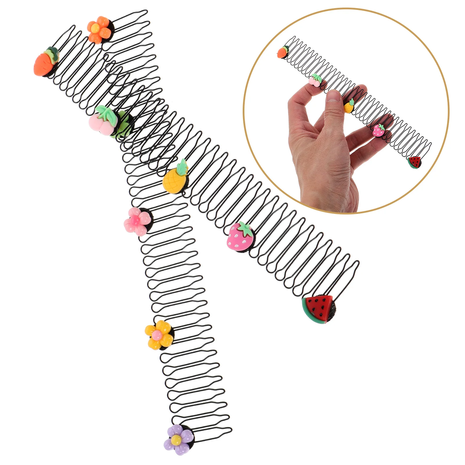 2 قطعة مشط المثبت غير المرئي للأطفال مقاطع الكرتون لطيف أمشاط الشعر الصغيرة أداة تصفيف الشعر إكسسوارات الأطفال الفتيات دبابيس الشعر