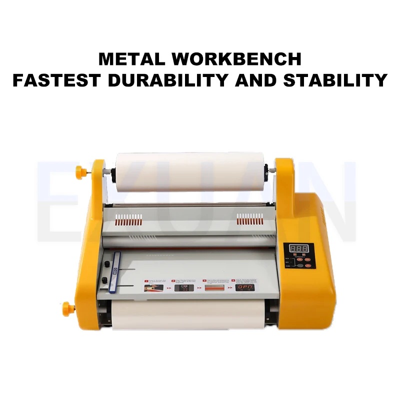 Desktop A3 Cold&Hot Laminating Machine  Paper Laminating Machine Four Roller Cold Hot Laminator Rolling Machine For Film Photo