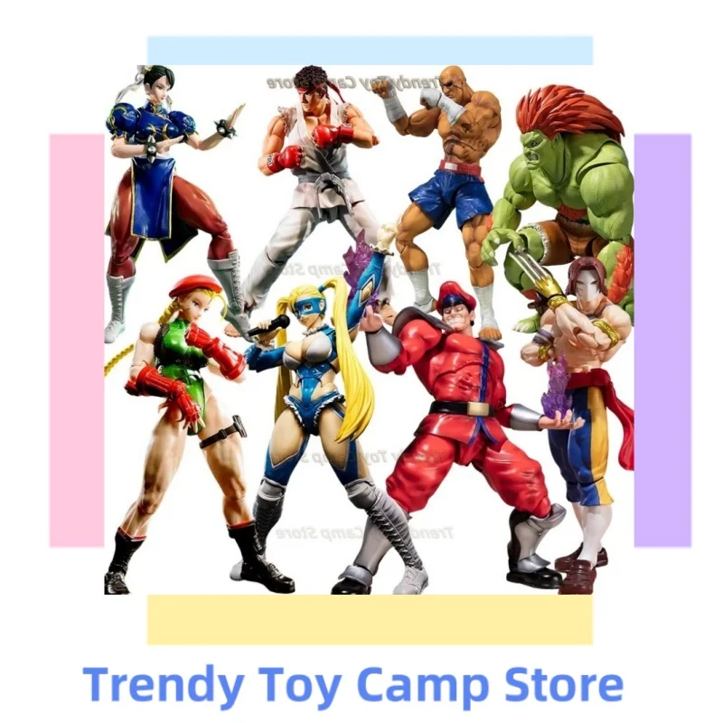 

24-часовая доставка Bandai SHF Street Fighter 6 Chunli Kenlong Baroque Byson Haogui Blanca Gulie Moving Model Gift Collection