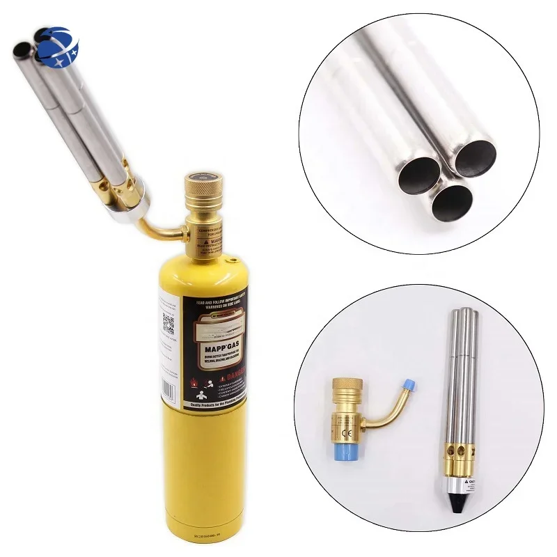 China Goods Wholesale Three-tube Flame Gun Blow Torch Skyasia Repair Heating Oxygen-free Multi-head Welding Torches