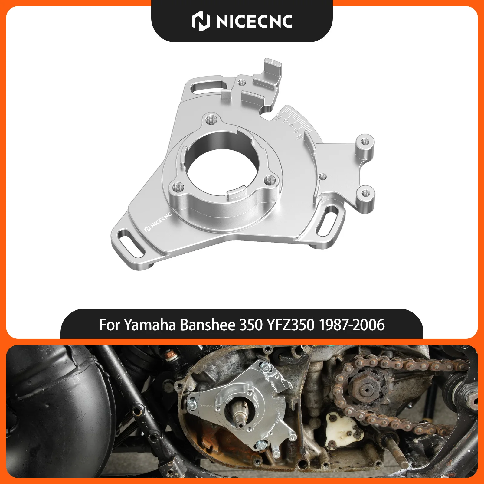 NICECNC For Yamaha Banshee 350 YFZ350 1987-2006 Timing Plate Kit Aluminum CNC Marking Accurate Repetitive Tuning 3GG-85510-01-00