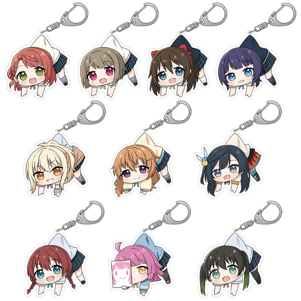 

Love live school idol Kachimachi Kosuzu Momose Ginko Fujishima Megumi Official cute girl Acrylic keychain anime Bag pendant gift