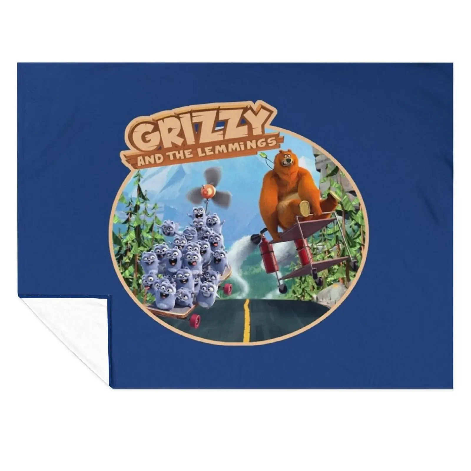 

grizzy and the lemmings Throw Blanket Flannel Fabric for winter Bed linens bed plaid Blankets