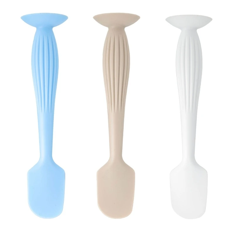 3Pcs Easy Clean Baby Diaper Rash Cream Applicator Spoon Brush Silicone Scraper 40JC