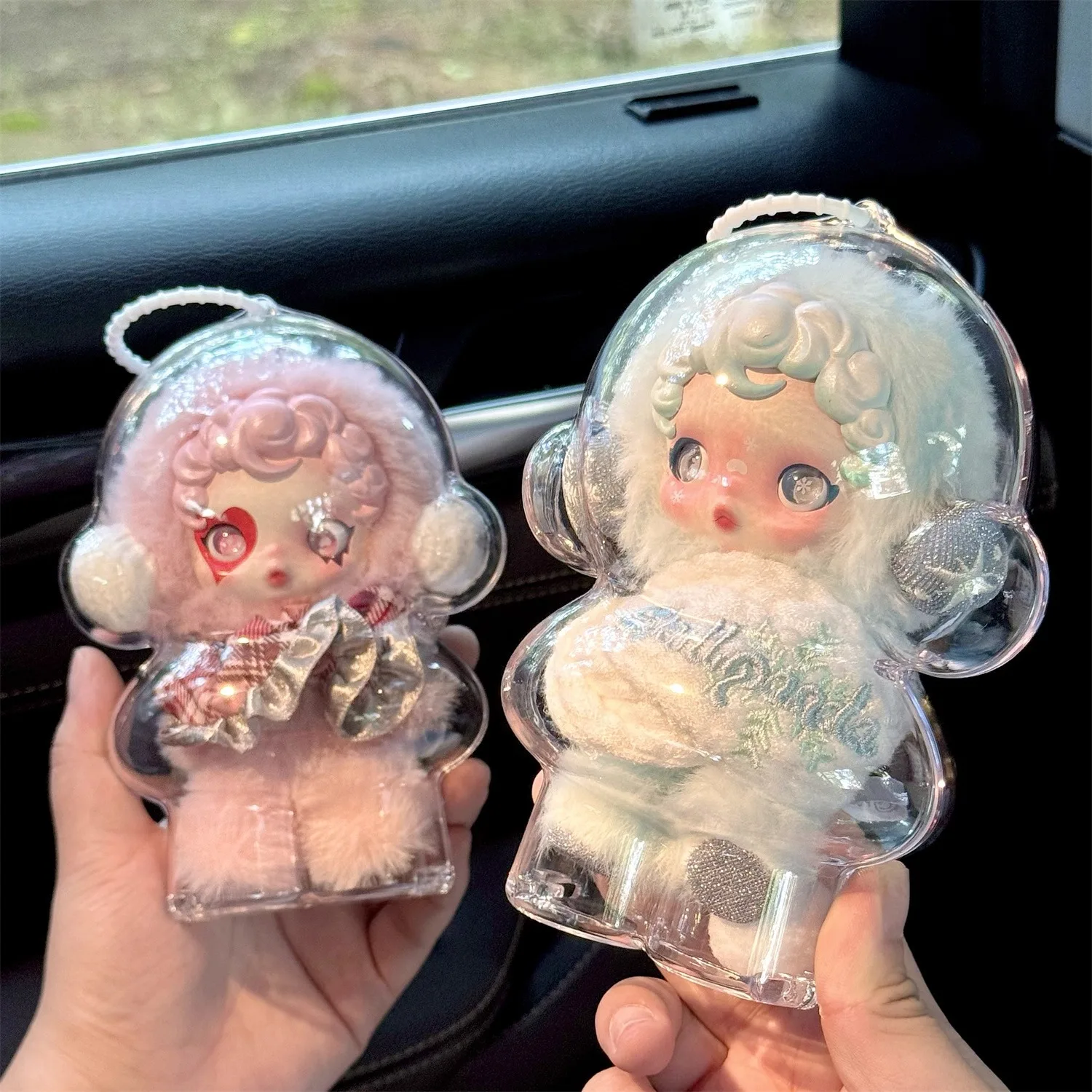 

Прозрачный защитный чехол, портативный органайзер, защитный чехол для черепа, панды, зимнего движения, плюшевый защитный чехол для кукол