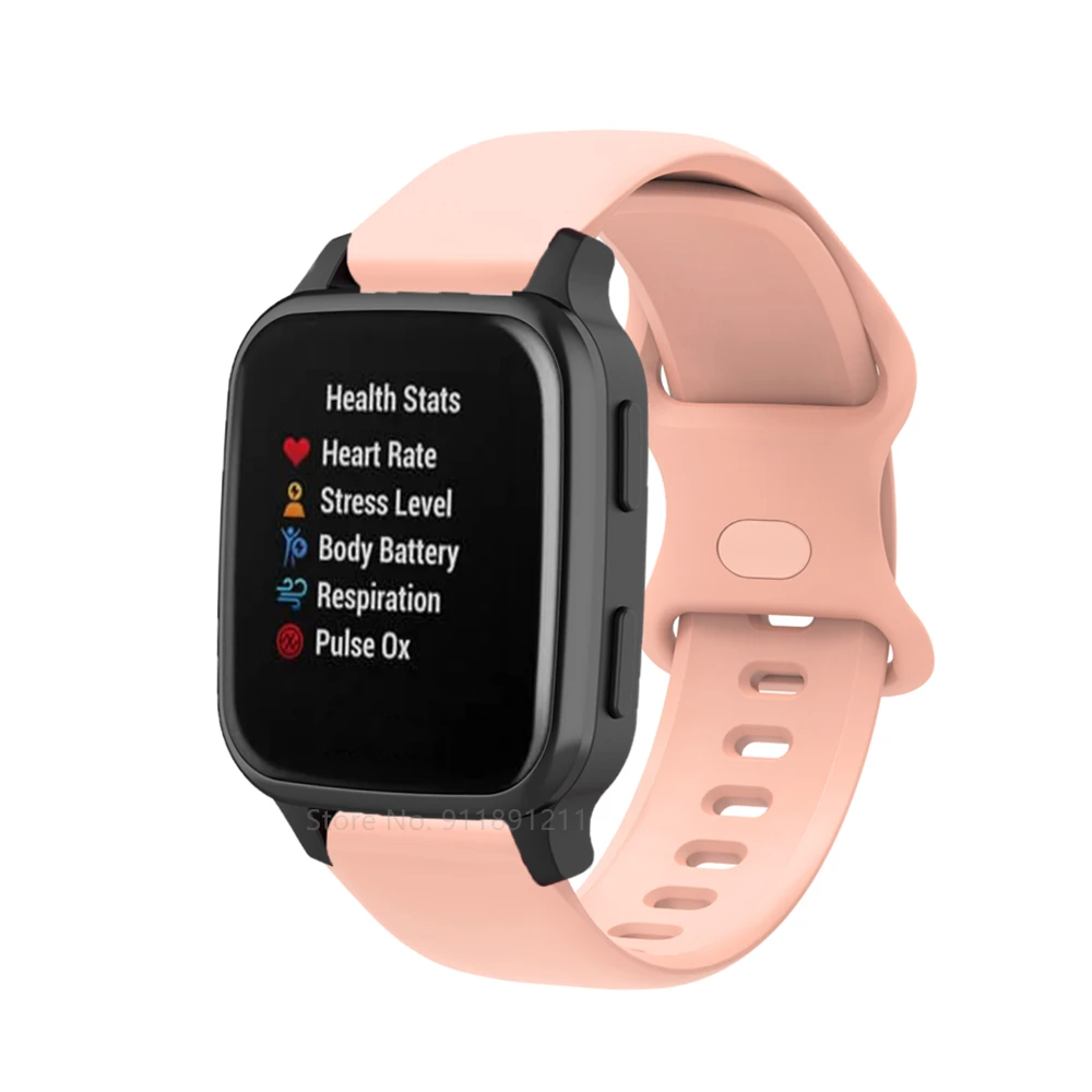 سيليكون شريط للرسغ للغارمين Venu SQ 2 Venu 2 Plus 3 Forerunner 165 55 265 255 245 645 Vivoactive 5 سوار ساعة ذكية