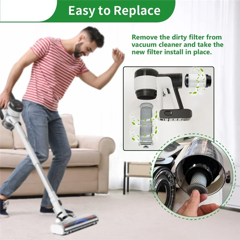 【الكعكة الساخنة】فلتر بديل S15 HEPA للمكنسة الكهربائية اللاسلكية Tineco Pure ONE S15 Series Pure ONE Air Pet، فلتر ما قبل وبعد