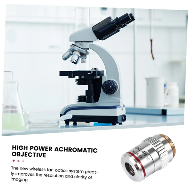 Microscoopplan Achromatische objectieflens 4X biologische metallurgische microscoopobjecten