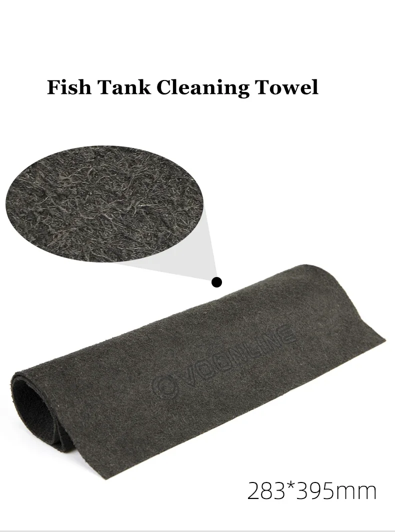 Black Cleaning Towel Fish Tank Accessories Aquarium Equipment Cleaning Tools Non-trace Wiping Towel