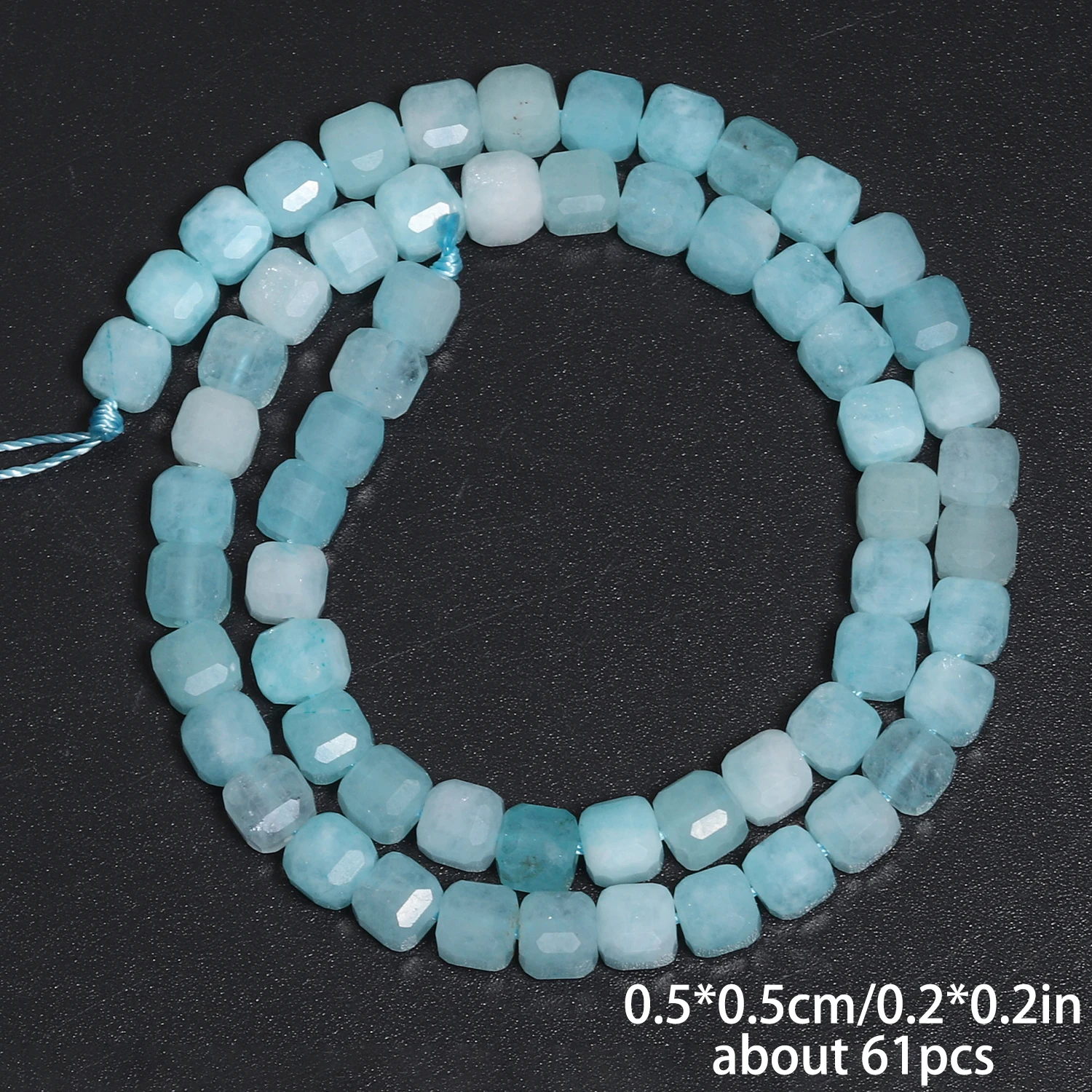 Light Amazonite Stone Beads 5mm Facted Cube Shape Beads for Jewelry Making Diy Bracelet Beadings Accessories Wholesale