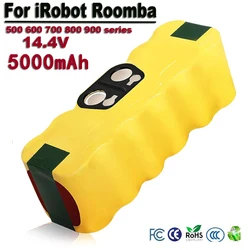 Batterie de remplacement Ni-laissée pour iRobot Roomba, 5000mAh, 14.4V, 24.com, 500, 600, 620, 650, 700, 770, 900