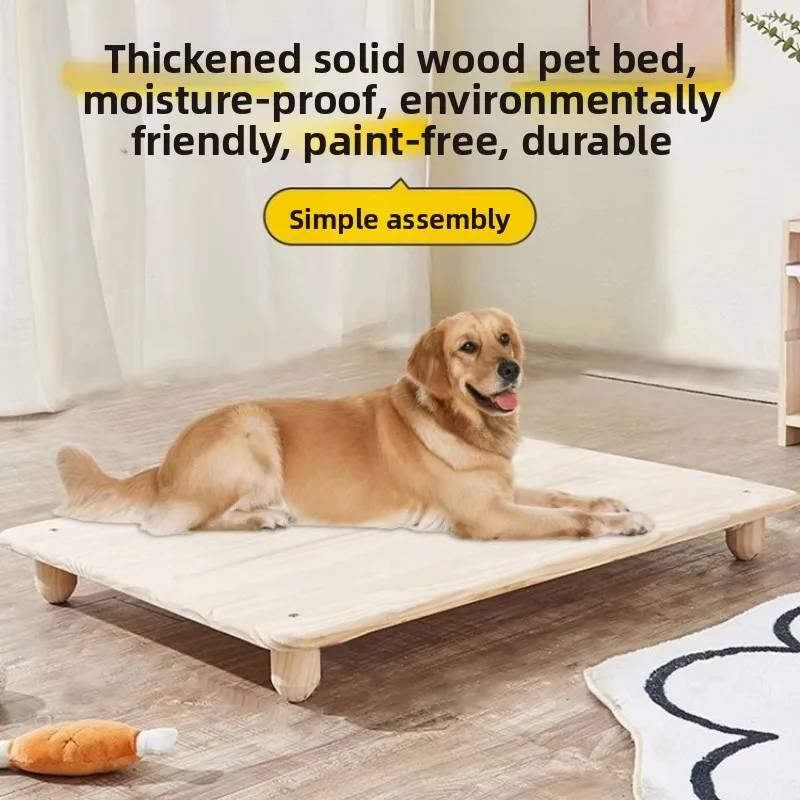 

Large Dog Bed Solid Wood All Season Elevated Moisture Proof Military Style Dog Sofa Dog Beds Pet Supplies Dog Beds for Dogs