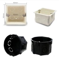 Universal Embeddable 86 Type cassette Wall Plate Mounting Box for Switch Socket Stair Step Light installation bolt pitch 60 mm