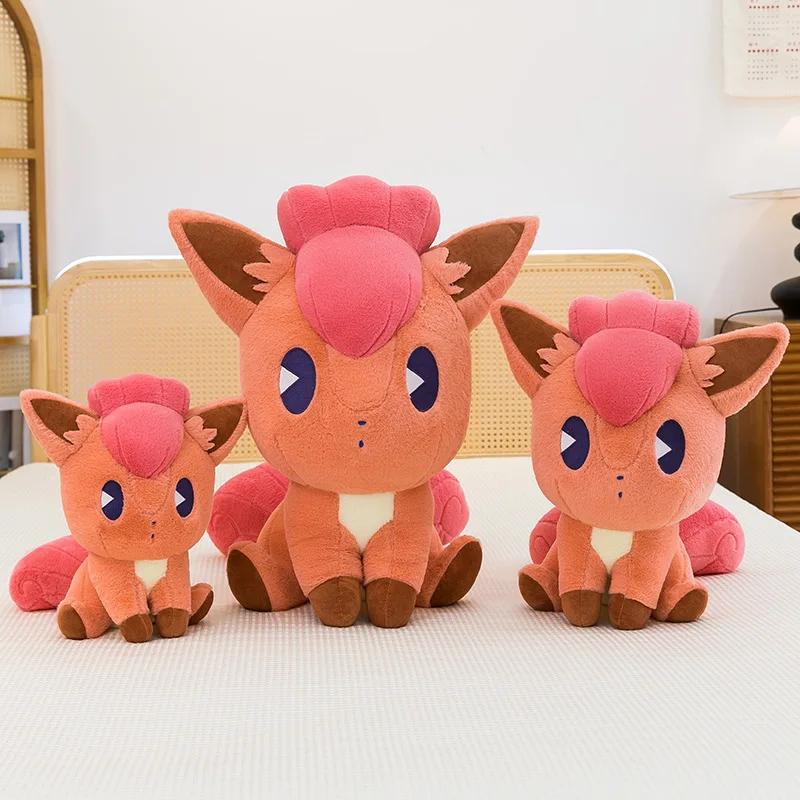 35/65cm Pokemon Vulpix Plush Toys Anime Doll Cartoon Fox Large Pokémon Plushie Kawaii Stuffed Gift for Kids Xmas Birthday