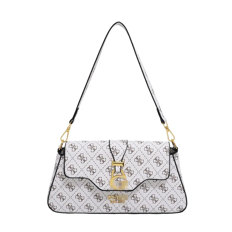 

2025 Designer Print Crossbody Bag for Women Gold Tone Monogram Shoulder Purse Underarm Bag with Metal Accents