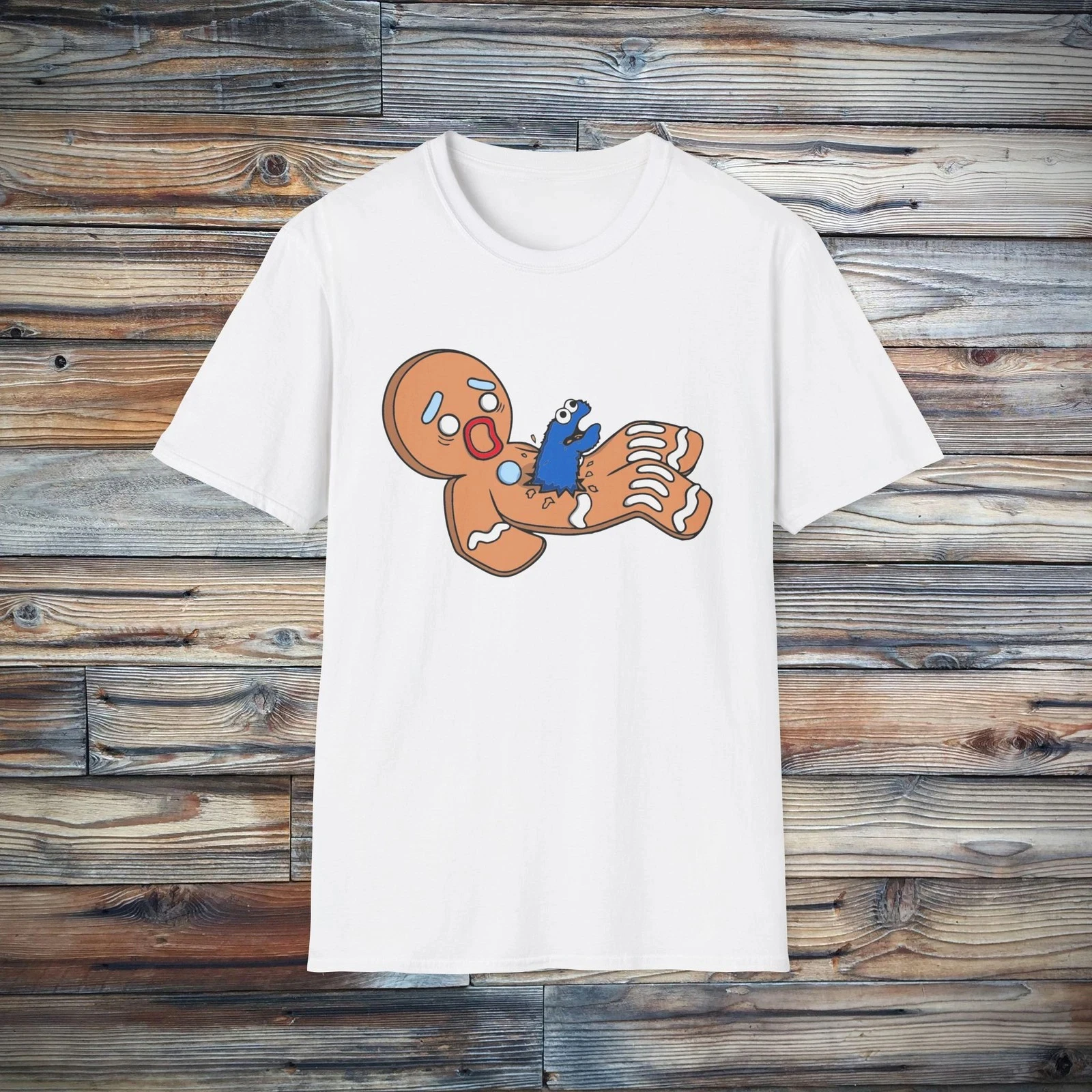 تي شيرت Monster Gingerbread Cookie لعام 2026، تي شيرت مضحك لعيد الميلاد الفاخر الراقية لكل من الرجال والنساء Y2k #1