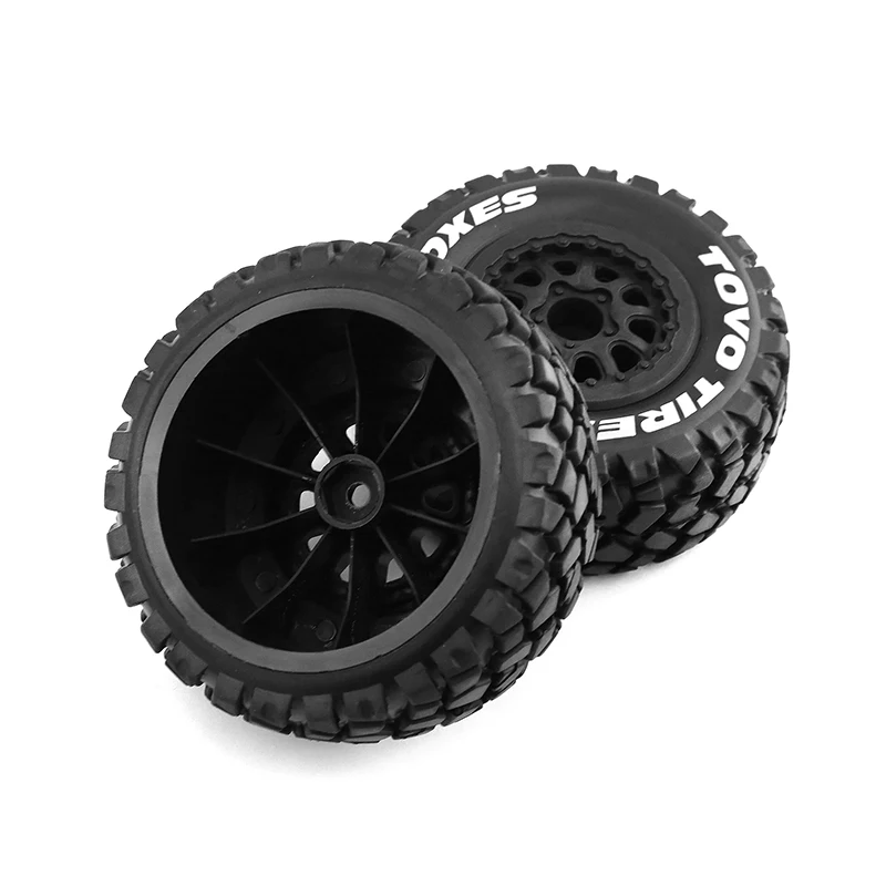 Neumático de rueda de camión de campo corto, rueda hexagonal de 12mm para Traxxas Slash Arrma Senton HuanQi 1/10 Vkar 10sc HPI HSP, 110, 727mm