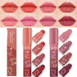 Four-Section Lipstick Autumn and Winter Matte Velvet Matte Lip Gloss Long-Lasting Makeup Effect Whitening Complexion Lip Gloss W