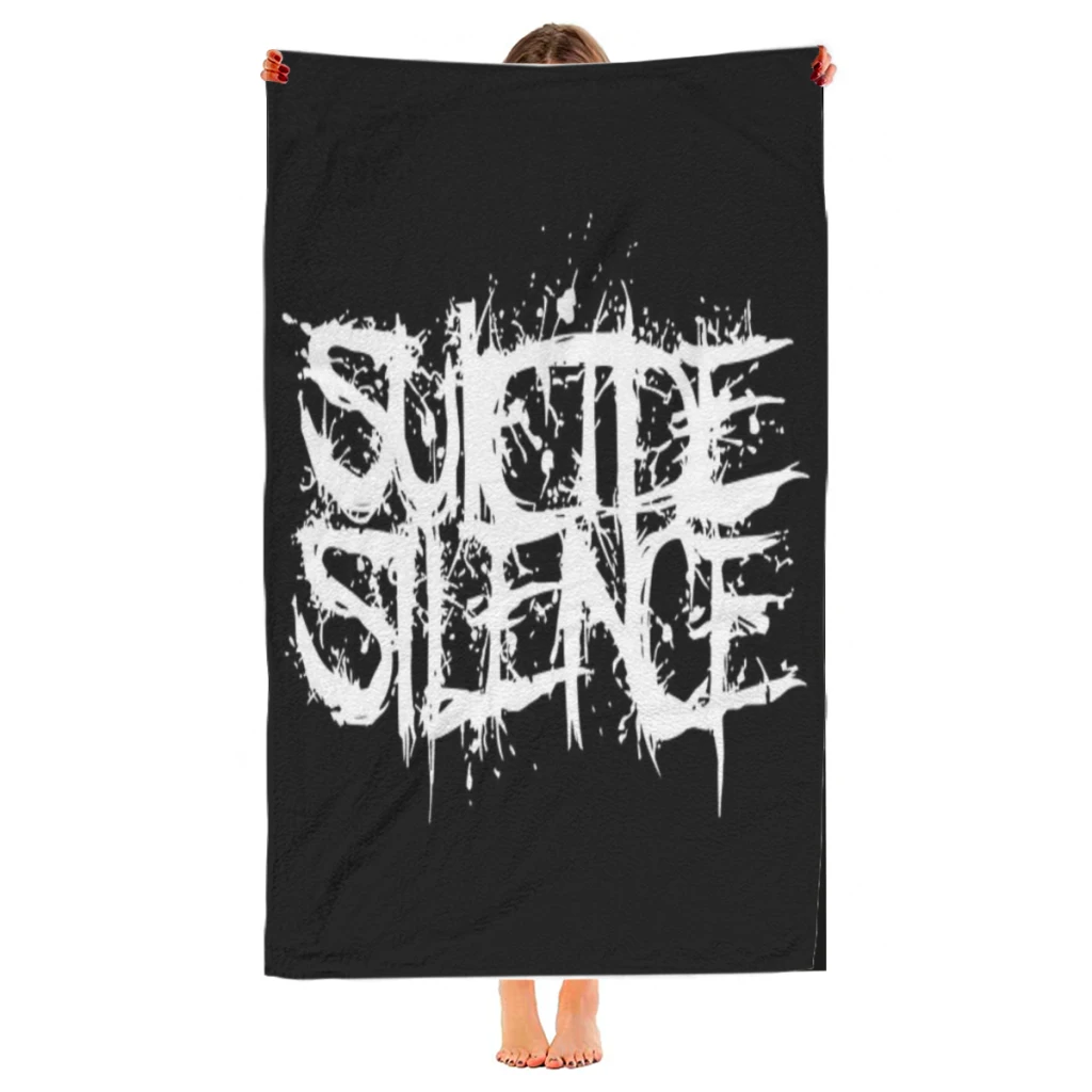 Suicide Silence Beach Towel  Poncho Bathing Towels Cover-ups Quick Dry Sand Free Yoga Spa Gym Pool