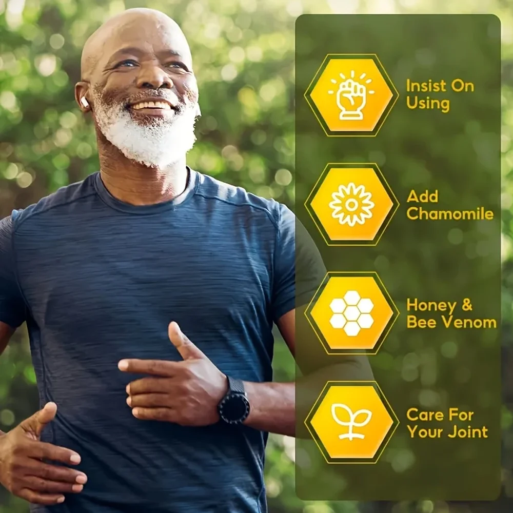 كريم المفاصل YUITIKUE Bee Venom 120 جرام - العناية الرياضية، تدفئة سريعة المفعول، يرطب وغير لزج، للركبتين/الأكتاف/المرفقين #5