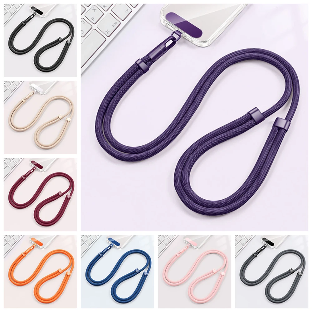 

Universal Adjustment Crossbody Phone Strap Anti Lost Detachable Mobile Phone Lanyard Long Cute Phone Neck Straps Lanyard Patch