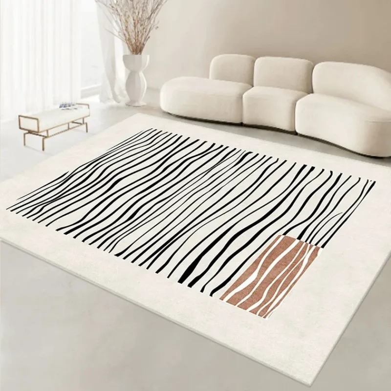 

Curved Artistic Lines PVC Leather Kitchen Rug Waterproof Oil-proof Stain-resistant Carpet Large Area Non-slip Floor Mats Tapis