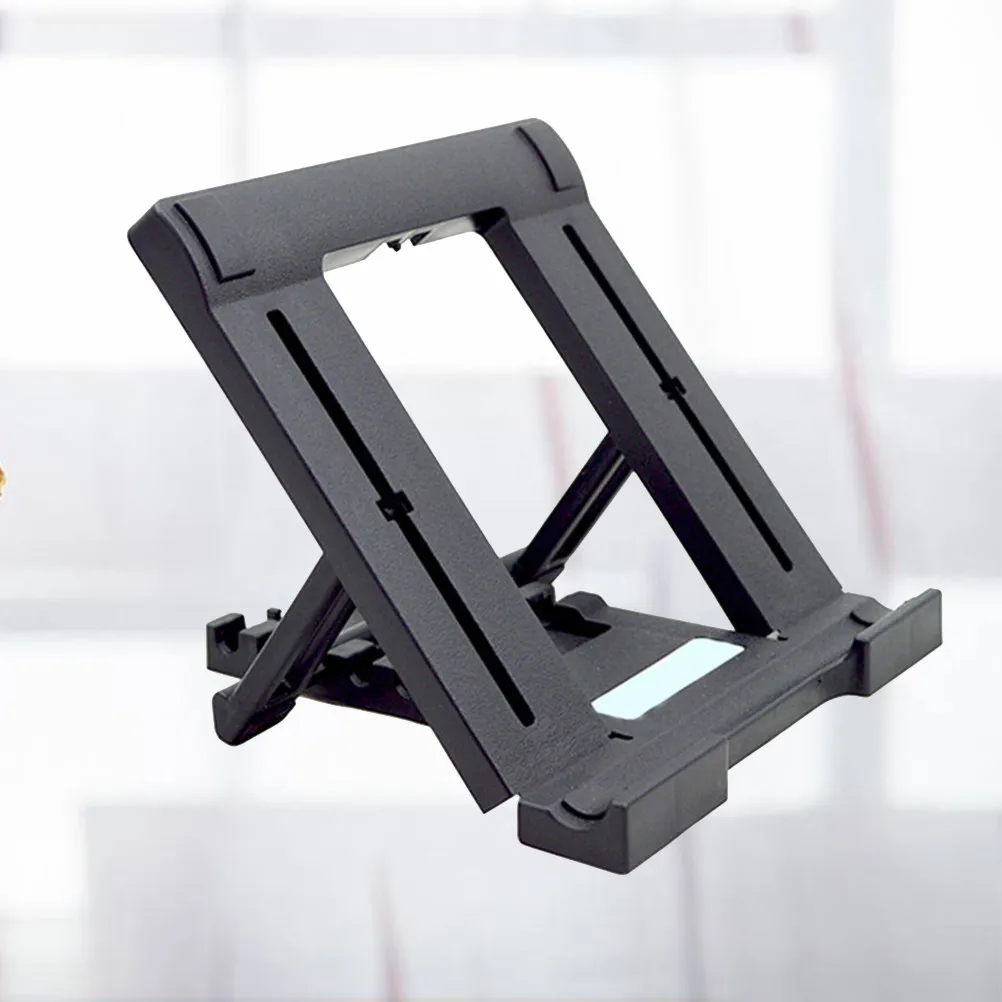 

Adjustable Folding Black Tablet Holder Universal Mini Stable Tablet Bracket for Horizontal Vertical Use Watching Videos Gaming