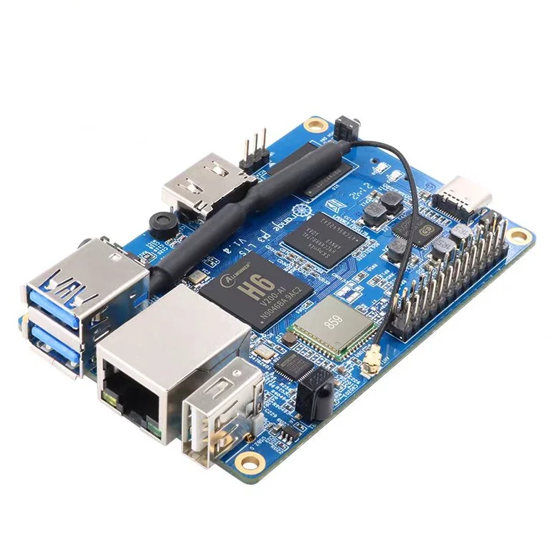 Orange Pi 3 LTS 2GB RAM 8GB EMMC Single Board Computer AllWinner H6 SoC Open Source Board Computer Run Android 9.0 Ubuntu Debian