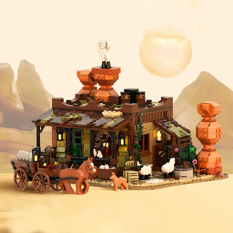 منتج جديد رائع MOC بنة نموذج ريد روك مزرعة التكنولوجيا وحدات لعبة أطفال هدية مجموعة تجميع ذاتية الصنع