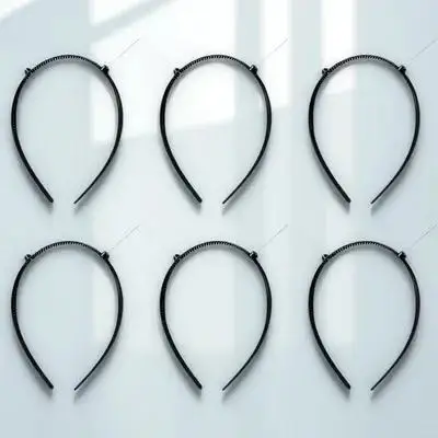 

6pcs Diy Headband Frame Light Weight Non-Slip Teeth Design For Women Girls Spa Face Wash Workout Curly Hair Headbands Making