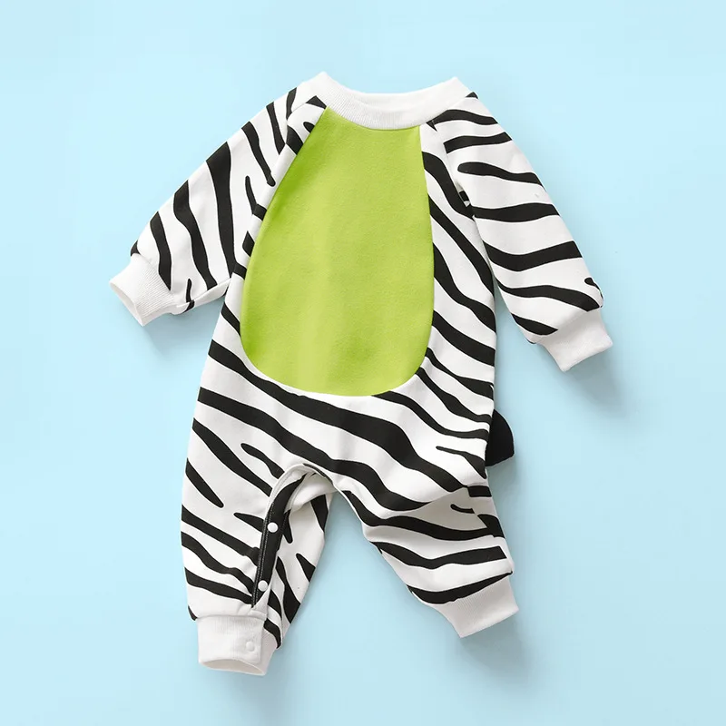 

Kawaii Zebra-Stripe Baby Clothes Rompers For Girls Boys Bodysuit Spring Long Sleeve Cotton Infant Baby Onesie Toddler One-Piece