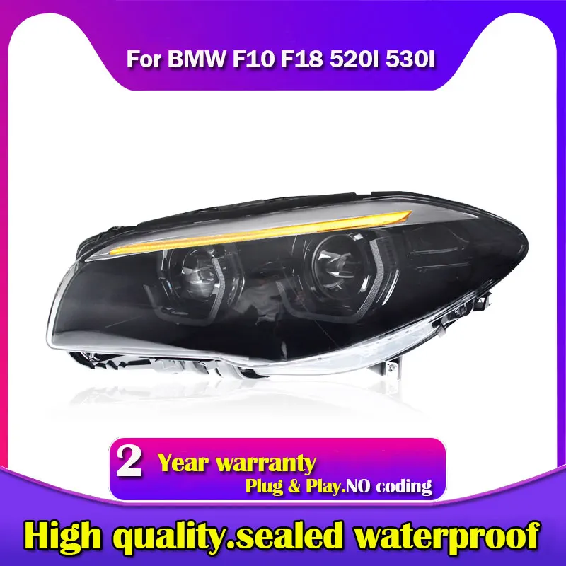 

Car headlamp for BMW 2011-2017 F10 F18 LED headlight 520i 525i 530i headlights DRL turn on signal projector car accessories